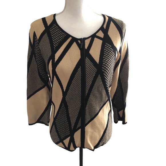 Jones New York Knit Zip Up Sweater Jacket and Sleeveless Tank Set 2 Piece Size S - Picture 8 of 16